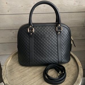 Gucci Medium Dome Satchel / Shoulder bag / Crossbody bag Micro GG Guccissima